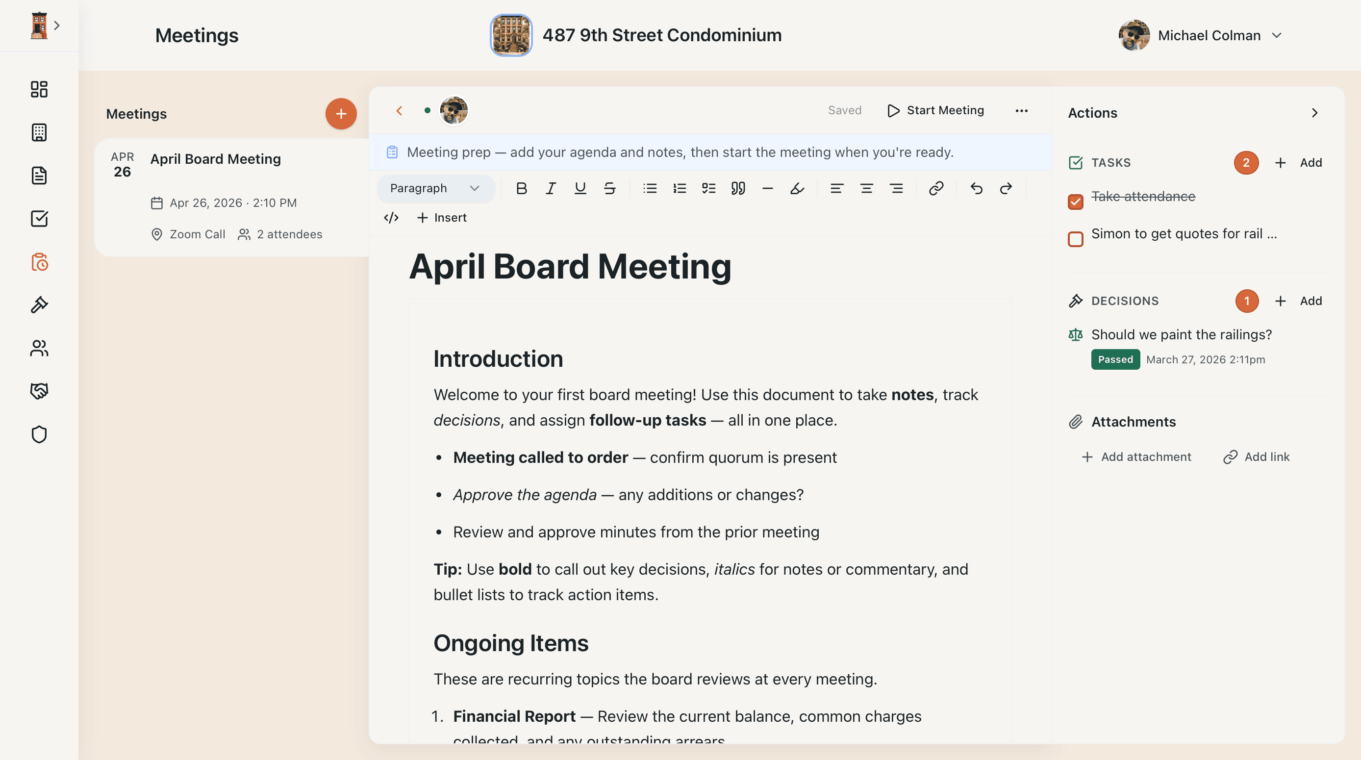 OurStoop self-management suite preview